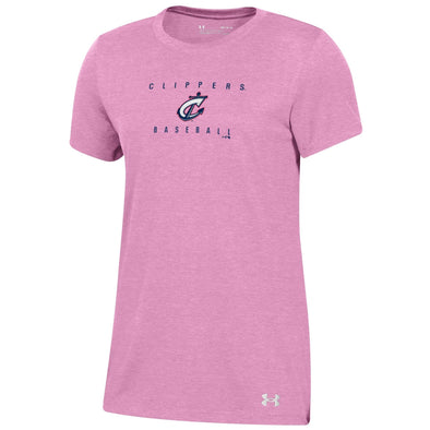 Columbus Clippers Under Armour Women's Pink Tech Tee