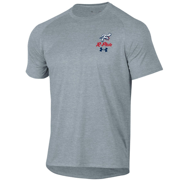 Under Armour Grey Reading Fightin Phils R Logo with Pennsylvania State Outline T-shirt