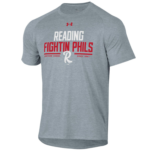 Under Armour Men's Reading Fightin Phils Grey Tech Tee 2.0