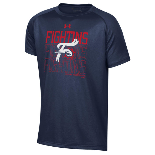 Under Armour Boys Reading Fightin Phils Navy Tech Tee