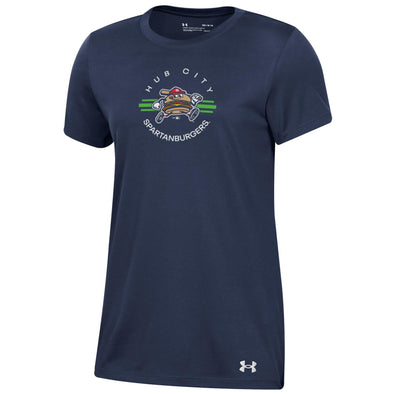 Women's Navy Tech Dry Fit UA Tee