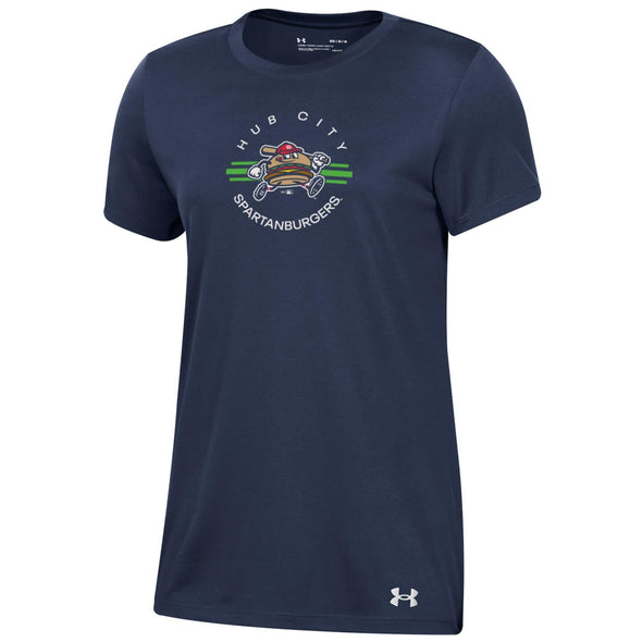Women's Navy Tech Dry Fit UA Tee
