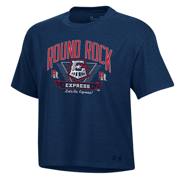 Round Rock Express Under Armour Women's Navy ETrain All Day Tee