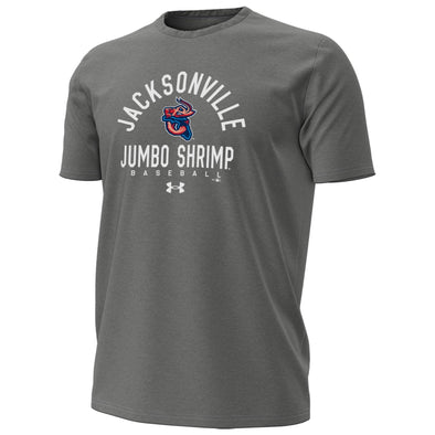 Jacksonville Jumbo Shrimp Under Armour Carbon Heather Performance Cotton Tee