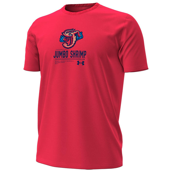 Jacksonville Jumbo Shrimp Under Armour Red Performance Cotton Tee