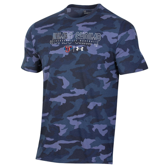 Jacksonville Jumbo Shrimp Under Armour Navy Camo Performance Cotton Tee