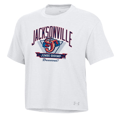 Jacksonville Jumbo Shrimp Under Armour Women's White All Day Tee