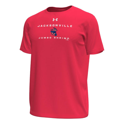 Jacksonville Jumbo Shrimp Under Armour Red Tech Stretch Tee