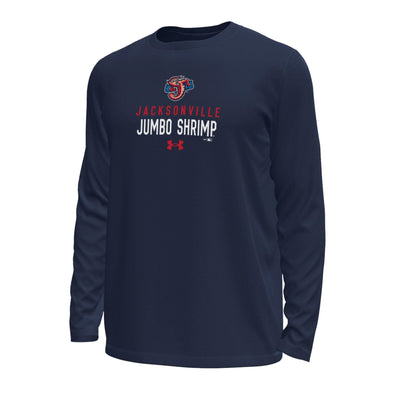 Jacksonville Jumbo Shrimp Under Armour Navy Tech Stretch L/S Tee