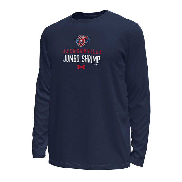 Jacksonville Jumbo Shrimp Under Armour Navy Tech Stretch L/S Tee