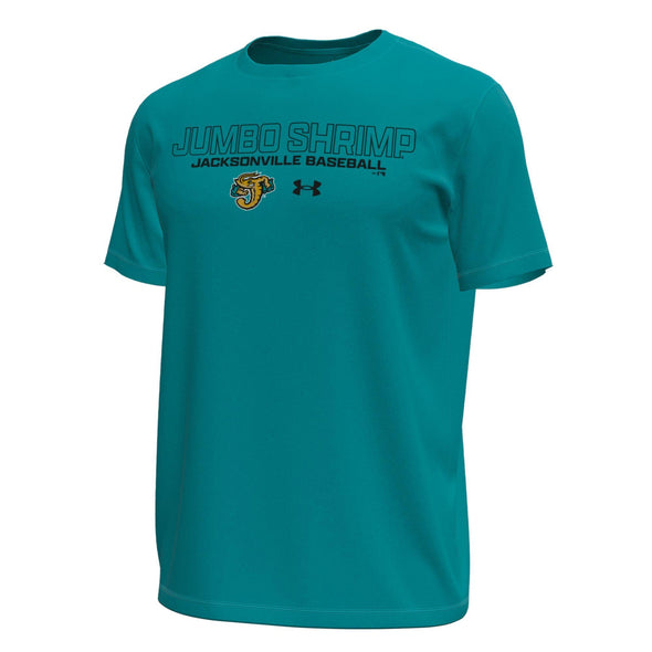 Jacksonville Jumbo Shrimp Under Armour Teal Tech Stretch Tee