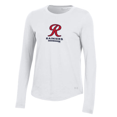 Tacoma Rainiers Under Armour Women's White Long Sleeve Performance Tee