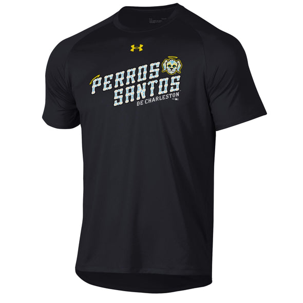 Charleston RiverDogs Under Armour Black Perros Santos Tech Tee