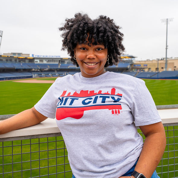 Nashville Sounds White Heather Hit City Tee