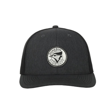 Dunedin Blue Jays Heather Charcoal Circle Snapback Trucker