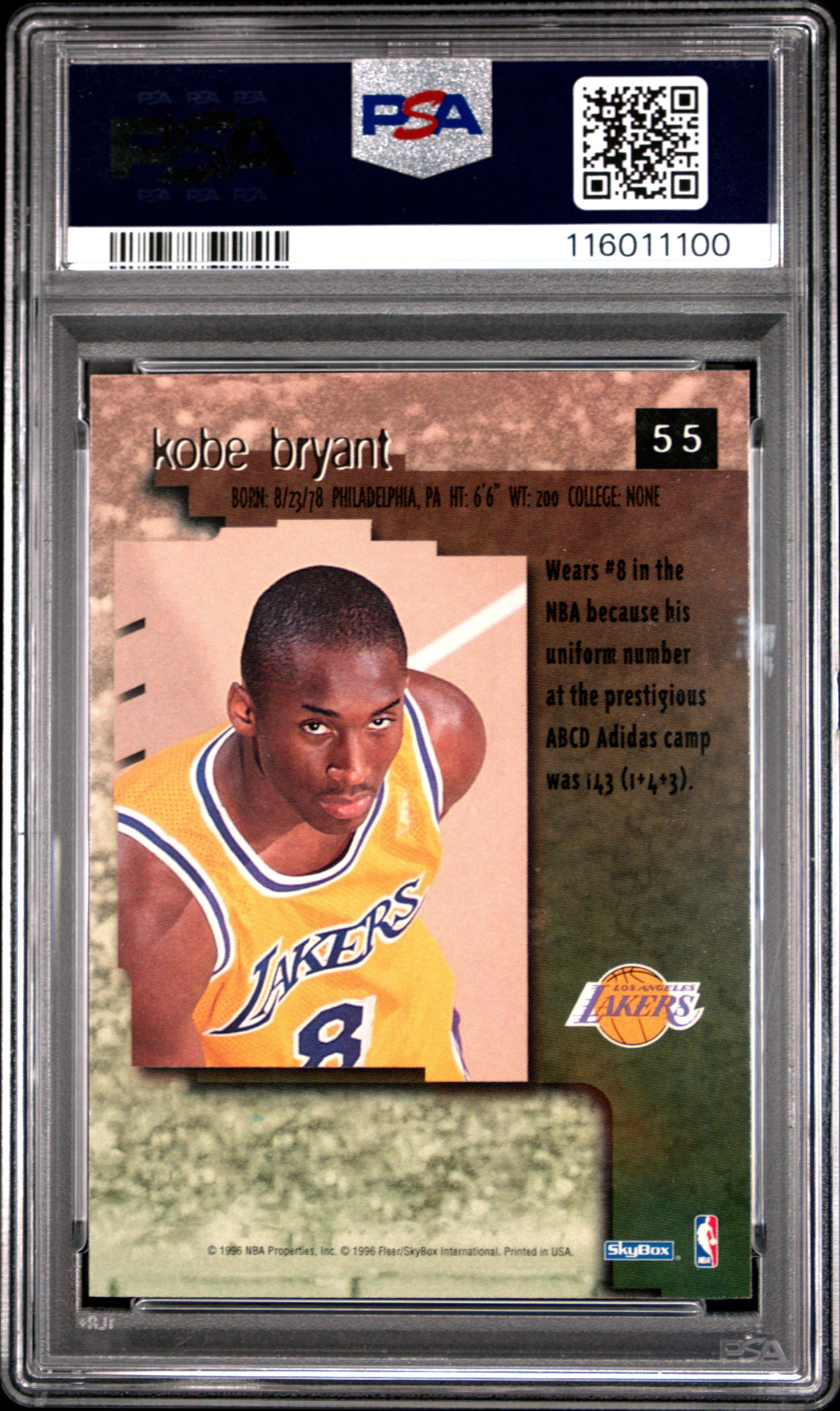 Kobe Bryant 1996 Skybox Premium #55 PSA 9 – Minor League Baseball