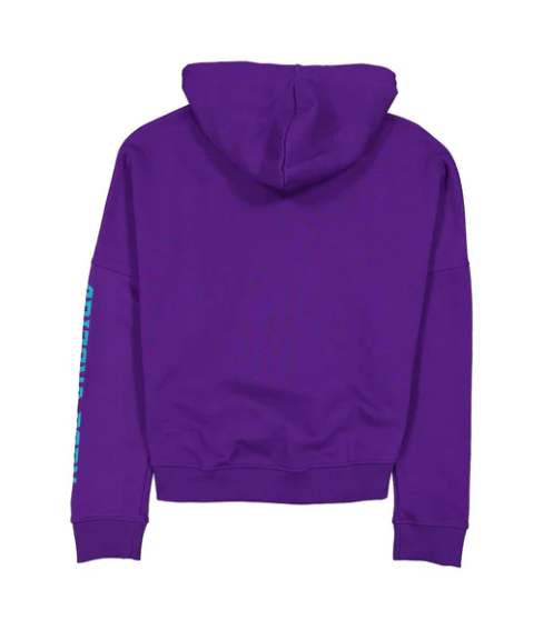 Arizona Diamondback Purple Ladies Cropped Hoody