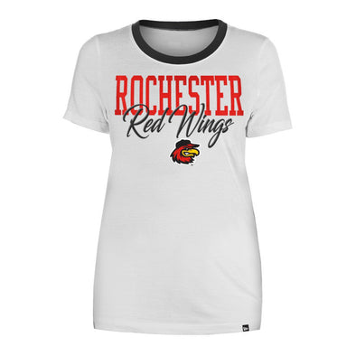 Rochester Red Wings Womens New Era White Ringer Tee
