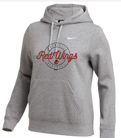 Rochester Red Wings Womens Nike Gray Cotton Hoodie