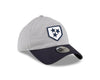 Nashville Sounds New Era Jr Grey & Navy Casual Classic Plate Logo Hat