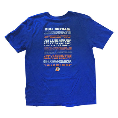 Durham Bulls Royal Bull Durham Quotes T-Shirt