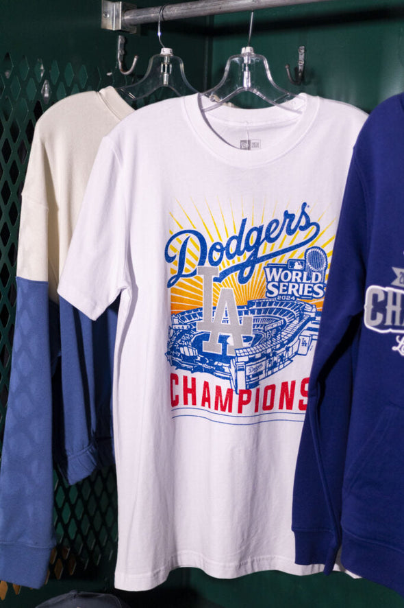 Los Angeles Dodgers 2024 New Era World Series Champions White Tee
