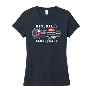 Nashville Sounds Women's Navy Guitar Scoreboard Tee