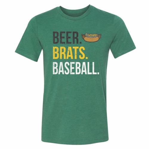 Wisconsin Brats 108 Stitches Beer. Brats. Baseball. Tee