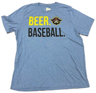 Bradenton Marauders Beer Baseball Blue Tee