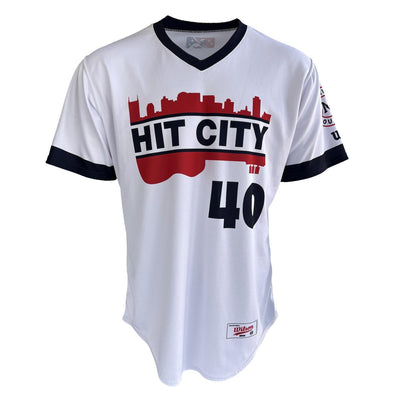 Nashville Sounds Wilson Authentic Game Used Hit City Jersey