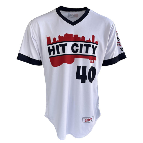 Nashville Sounds Wilson Authentic Game Used Hit City Jersey