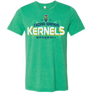 Kernels Heathered Kelly Green T