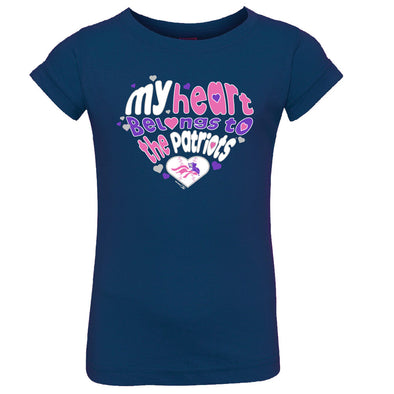 Somerset Patriots Toddler Girls Big Heart Tee