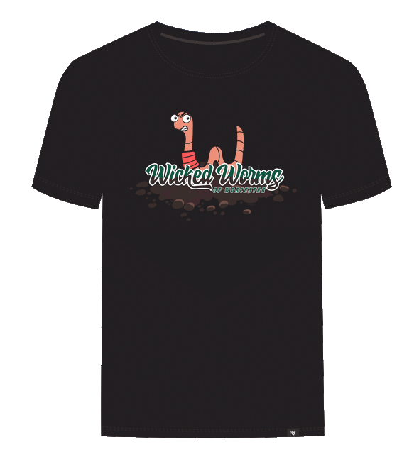 Worcester Red Sox Black Wicked Worms Primary SR Tee