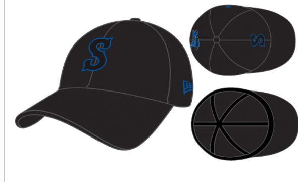 Syracuse Mets NE Black 3930 Flex Fit Cap