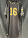 BLACK AND GOLD RC JERSEY #16 SIZE 48, SACRAMENTO RIVER CATS