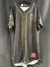 BLACK AND GOLD RC JERSEY #18 SIZE 48, SACRAMENTO RIVER CATS