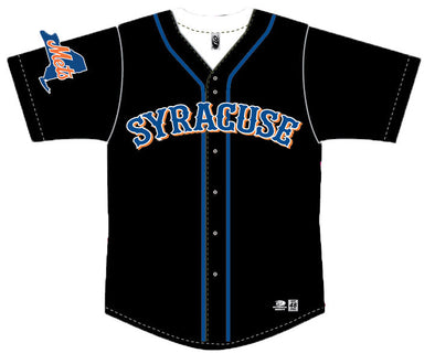 Syracuse Mets OT Black Replica Embroidered Jersey