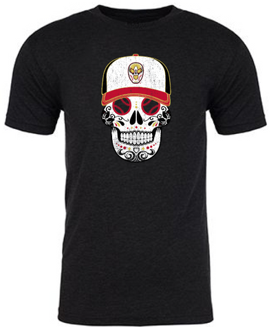 108 Stitches Black Sugar Skull T-Shirt