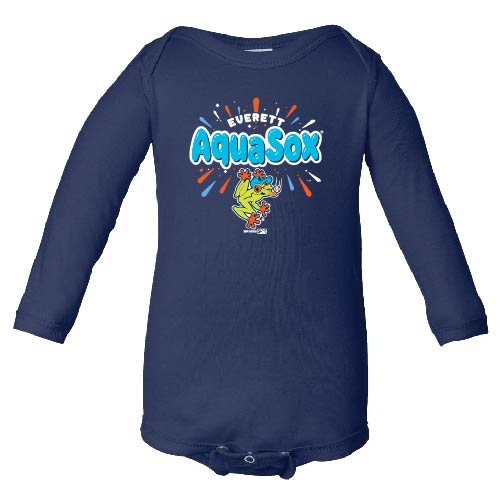 Everett AquaSox Long Sleeve Infant Onesie