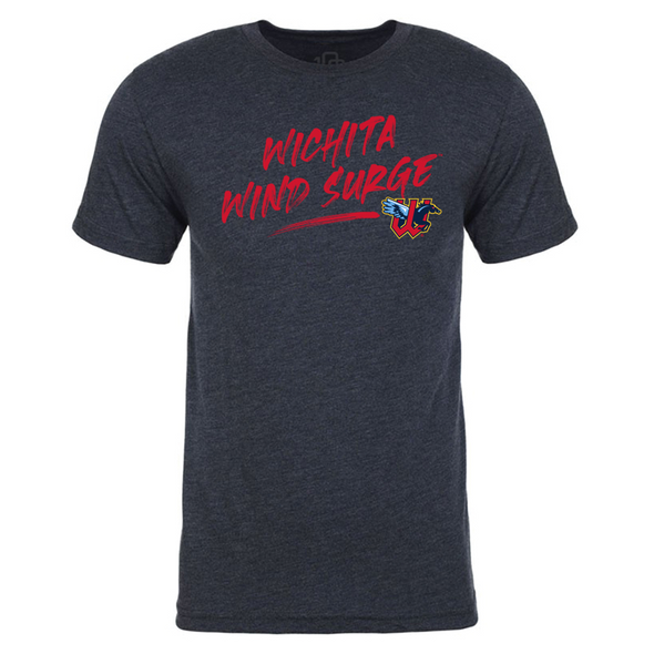 Wichita Wind Surge Adult Navy Brush Tee