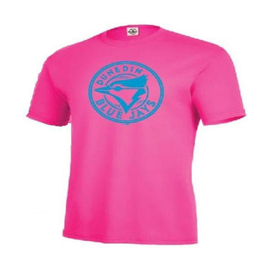 Dunedin Blue Jays Primary Neon Pink Youth Tee