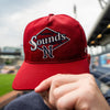 Nashville Sounds '47 Brand Razor Red Golden Diamond Hitch Hat