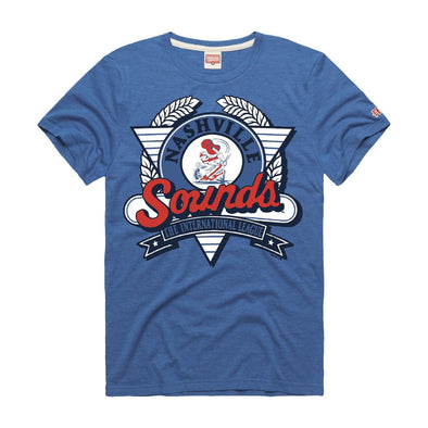 Nashville Sounds Homage Royal Crest Throwback Tee