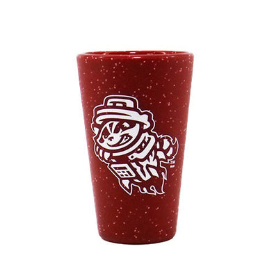 Red Speckled Silicone Pint Glass