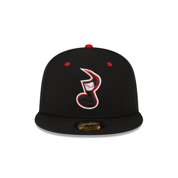 Nashville Sounds New Era 59FIFTY Black Note Logo Hat