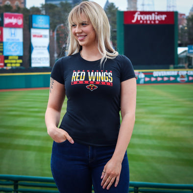 Rochester Red Wings Women's Black Scoopneck Tee