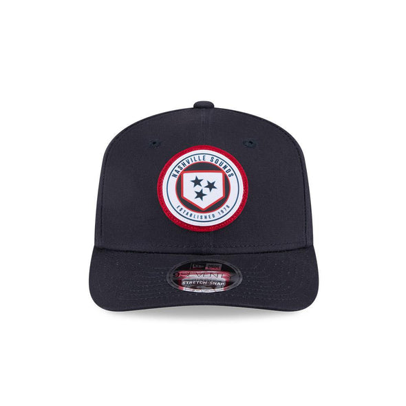 Nashville Sounds New Era 9SEVENTY Navy Circle Patch Hat