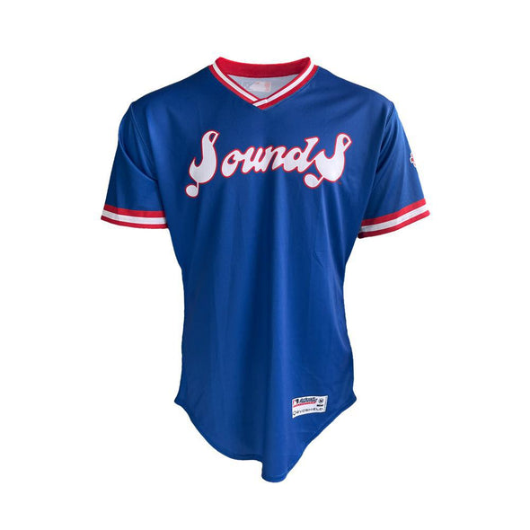 Nashville Sounds EvoShield Youth Royal Throwback Authentic Jersey
