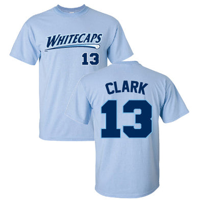 West Michigan Whitecaps Max Clark Player Name/Number Tee